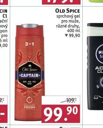 Rossmann Old spice sprchový gel nabídka