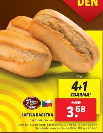 Lidl Světlá bagetka nabídka