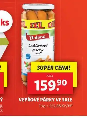 Lidl Vepřové párky ve skle nabídka
