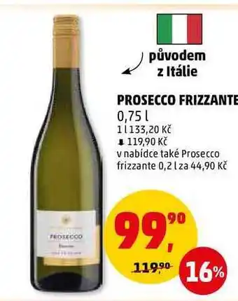Penny Market Prosecco frizzante, 0,75 l nabídka
