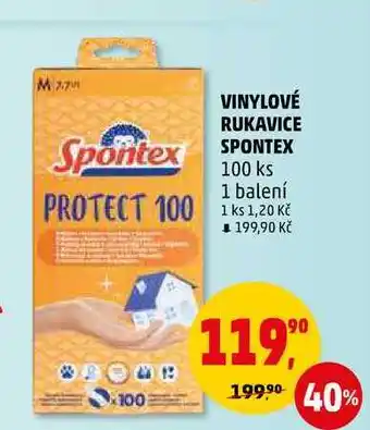 Penny Market Vinylové rukavice spontex, 100 ks nabídka