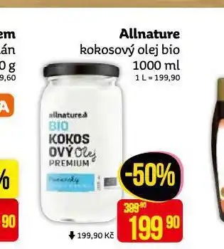 Teta Allnature kokosový olej bio nabídka