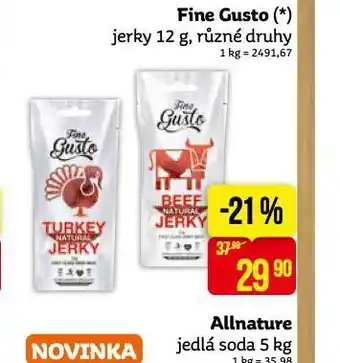 Teta Fine gusto jerky nabídka