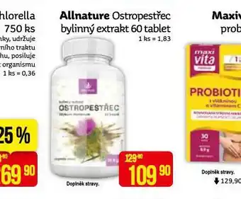 Teta Allnature ostropestřec bylinný extrakt nabídka