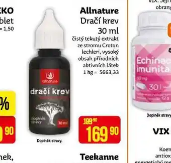 Teta Allnature dračí krev nabídka