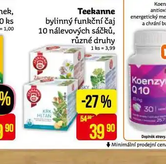 Teta Teekanne bylinný funkční čaj nabídka