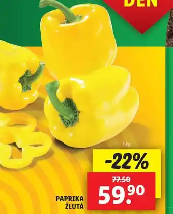 Lidl Paprika žlutá nabídka