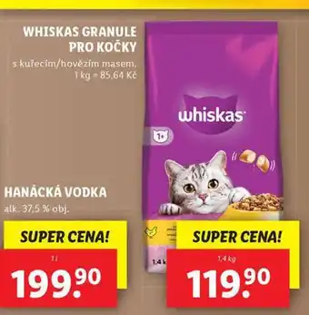 Lidl Whiskas granule pro kočky nabídka