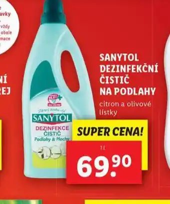 Lidl Sanytol dezinfekční čistič na podlahy nabídka