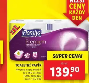 Lidl Floralys toaletní papír nabídka