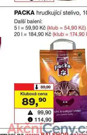 Barvy a laky drogerie Packa hrudkující stelivo, 10l nabídka