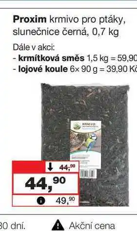Barvy a laky drogerie Proxim krmivo pro ptáky, slunečnice černá, 0,7 kg nabídka