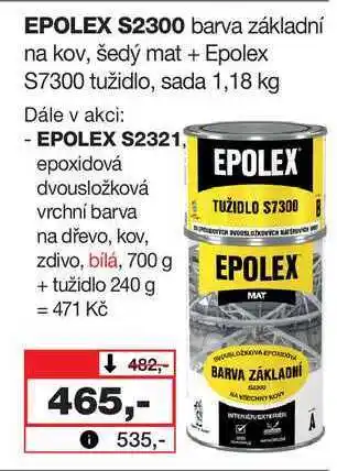 Barvy a laky drogerie Epolex s2300 barva základní na kov, šedý mat + epolex s7300 tužidlo, sada 1,18 kg nabídka