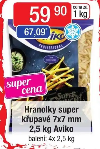 Qanto Hranolky super křupavé 7x7 mm 2,5 kg Aviko nabídka