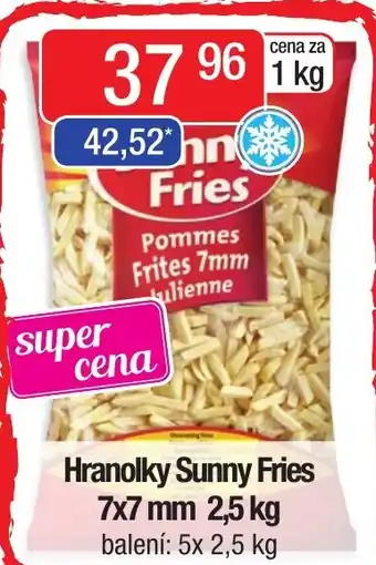 Qanto Hranolky Sunny Fries 7x7 mm 2,5 kg nabídka