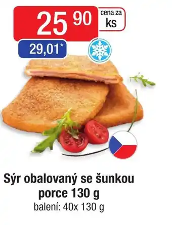 Qanto Sýr obalovaný se šunkou porce 130 g nabídka