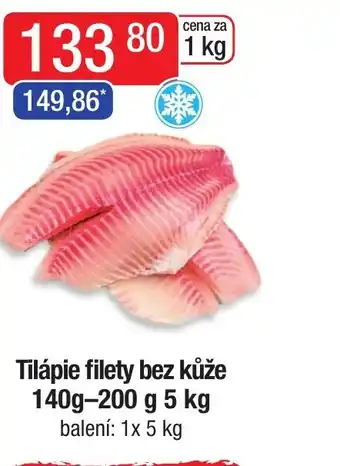 Qanto Tilápie filety bez kůže 140g-200 g 5 kg nabídka