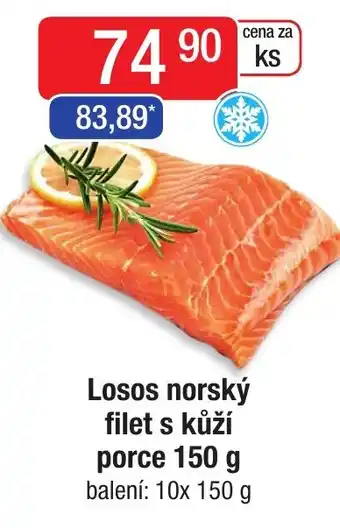Qanto Losos norský filet s kůží porce 150 g nabídka