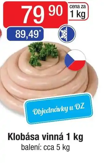 Qanto Klobása vinná 1 kg nabídka