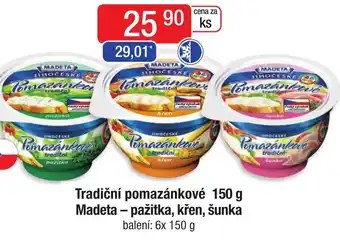 Qanto Tradiční pomazánkové 150 g Madeta - pažitka, křen, šunka nabídka