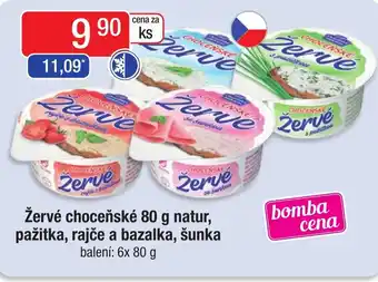 Qanto Žervé choceňské 80 g natur, pažitka, rajče a bazalka, šunka nabídka