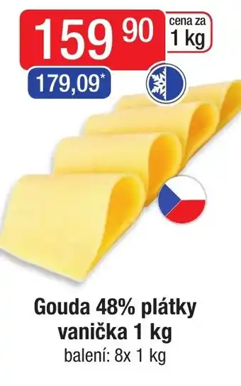 Qanto Gouda 48% plátky vanička 1 kg nabídka