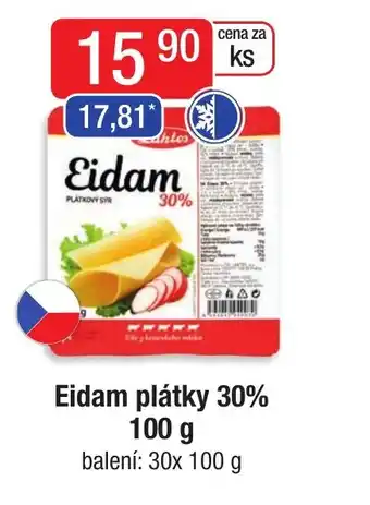 Qanto Eidam plátky 30% 100 g nabídka