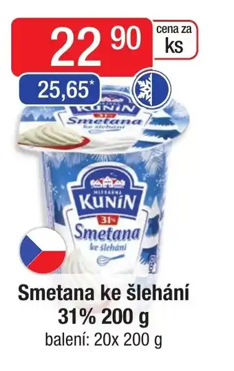 Qanto Smetana ke šlehání 31% 200 g nabídka