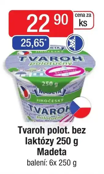 Qanto Tvaroh polot. bez laktózy 250 g Madeta nabídka