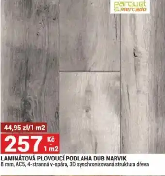 Merkury Market LAMINÁTOVÁ PLOVOUCÍ PODLAHA DUB NARVIK nabídka