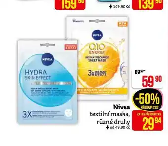Teta Nivea textilní maska nabídka