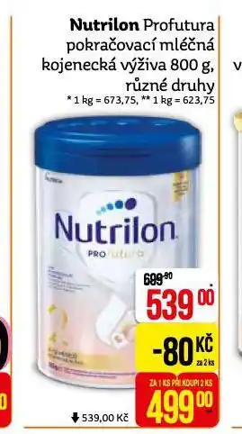 Nutrilon profutura pokračovací mléčná kojenecká výživa