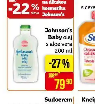 Teta Johnson´s baby olej s aloe vera nabídka