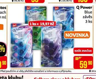 Teta Q power blue závěs nabídka