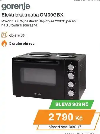 Expert gorenje Elektrická trouba OM30GBX nabídka