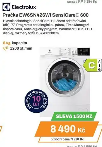 Expert Pračka EW6SN426WI SensiCare® 600 nabídka