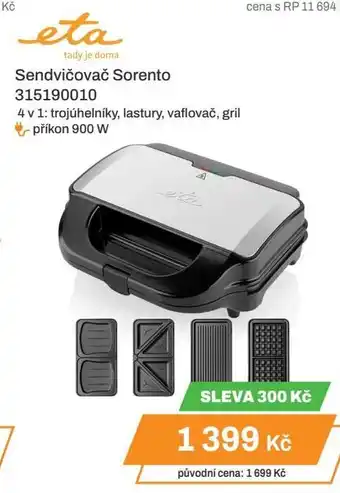 Sendvičovač Sorento 315190010