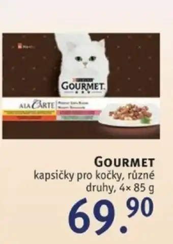Rossmann GOURMET kapsičky pro kočky, různé druhy, 4x 85 g nabídka