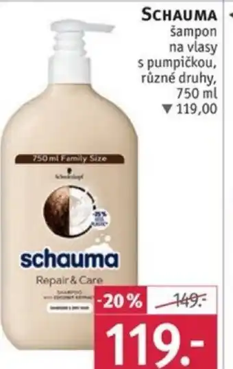 Rossmann SCHAUMA šampon na vlasy s pumpičkou, různé druhy, 750 ml nabídka