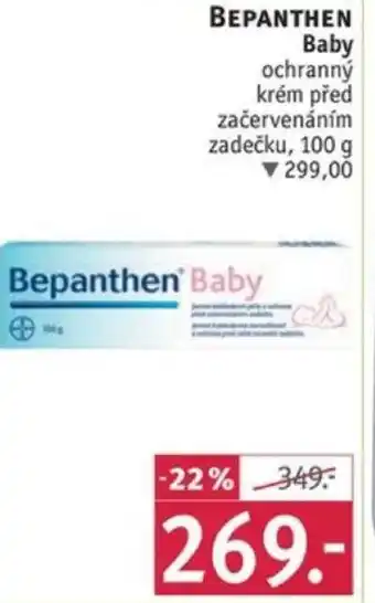 Rossmann BEPANTHEN Baby ochranný krém před začervenáním zadečku, 100 g nabídka