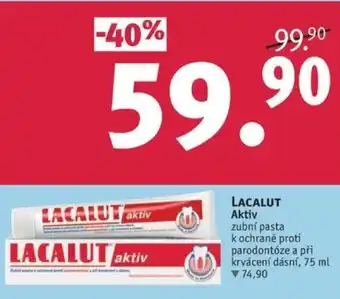 Rossmann LACALUT Aktiv zubní pasta k ochraně proti parodontóze a při krvácení dásní, 75 ml nabídka