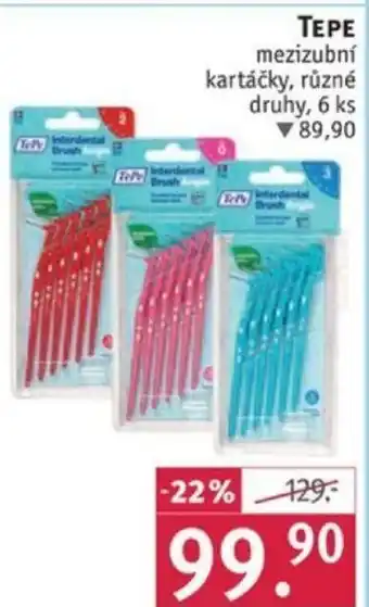 Rossmann TEPE mezizubní kartáčky, různé druhy, 6 ks nabídka
