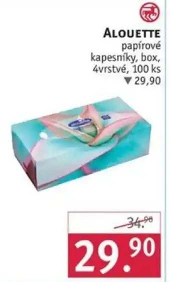 Rossmann ALOUETTE papírové kapesníky, box, 4vrstvé, 100 ks nabídka