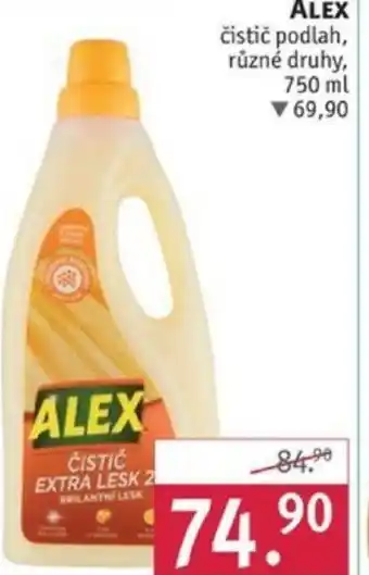 Rossmann ALEX čistič podlah, různé druhy, 750 ml nabídka
