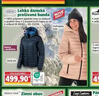 Norma Lehká dámská prošívaná bunda nabídka