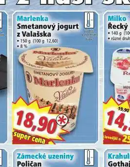 Marlenka smetanový jogurt z valašska