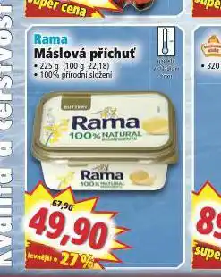 Norma Rama máslová příchuť nabídka