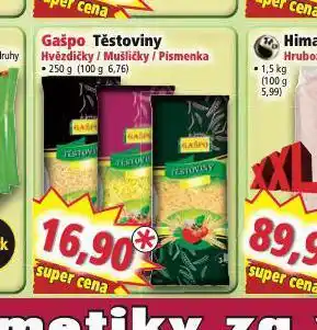 Norma Gašpo těstoviny nabídka