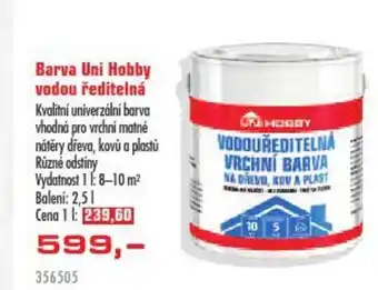 Uni Hobby Barva Uni Hobby vodou ředitelná nabídka