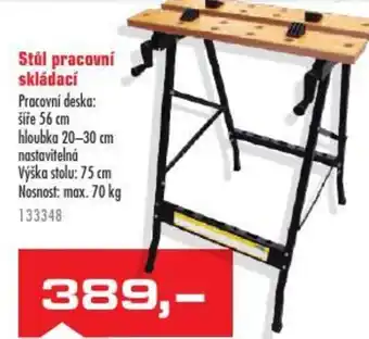 Stůl pracovní skládací